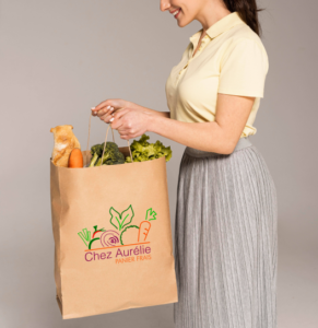 mockup pour les eco sac de Chez Aurelie